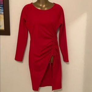 Women’s Red long sleeves maxi blouse